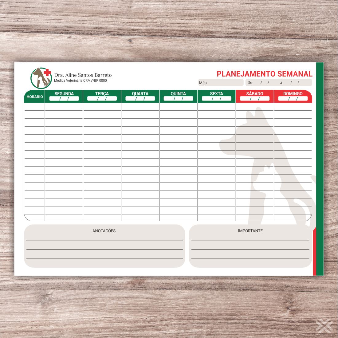 Planner Veterinário 3016