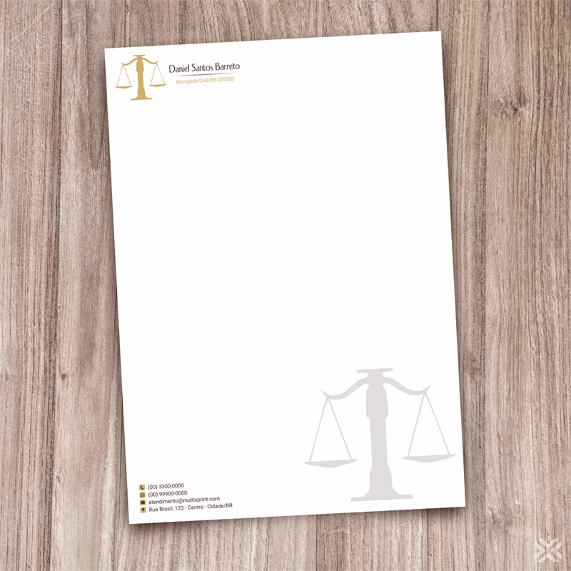 Timbrado A4 Advogado 0135