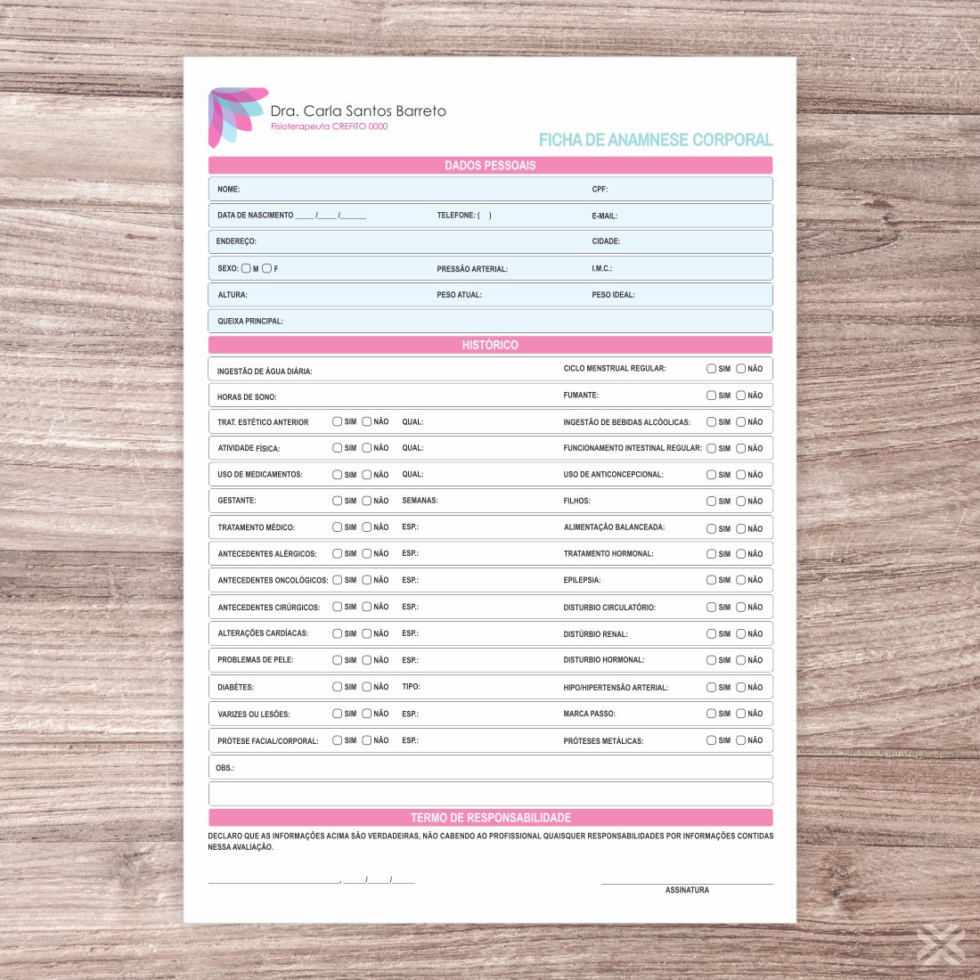 Ficha Anamnese Esteticista 0801 - Imagem 2