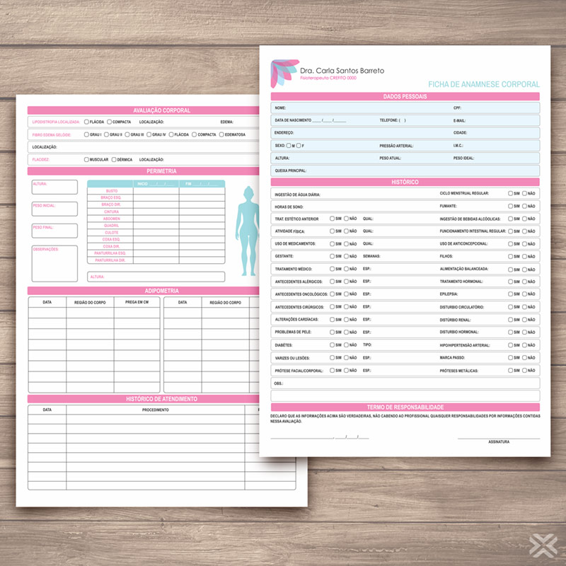 Ficha Anamnese Esteticista 0801