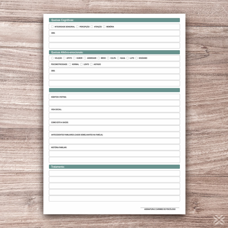 Ficha Anamnese Psicólogo 2756 - Imagem 3