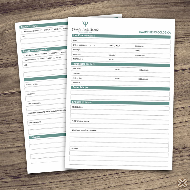 Ficha Anamnese Psicólogo 2756