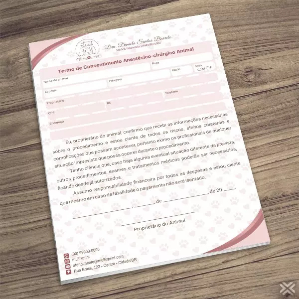Termo Anestésico-cirúrgico Veterinário 30142