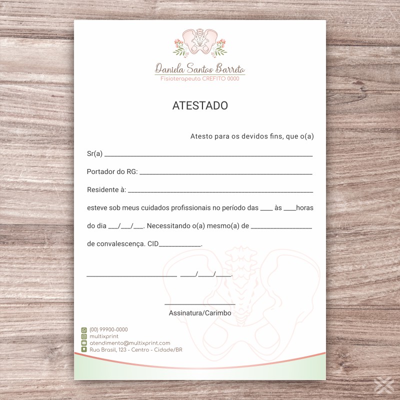 Atestado Fisioterapeuta 09119 - Imagem 2