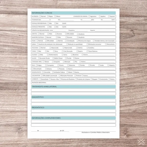 Ficha Anamnese Veterinária 3066 - Imagem 3