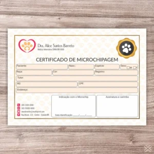 Certificado de Microchip Pet 3029