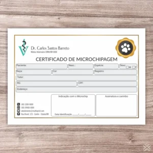 Certificado de Microchip Pet 3036