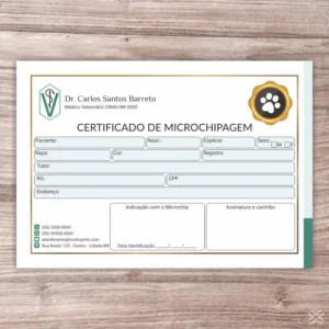 Certificado de Microchip Pet 3037