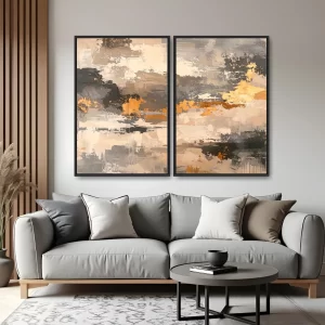 Quadro Elegant For Your Abstract kit duas telas