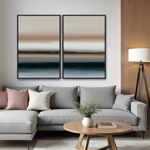 Quadro Peaceful Calm Abstract 1 kit duas telas