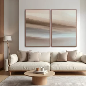 Quadro Peaceful Calm Abstract 3 kit duas telas