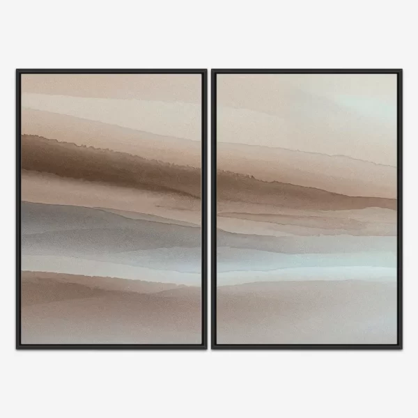 Quadro Peaceful Calm Abstract 3 kit duas telas - Imagem 3