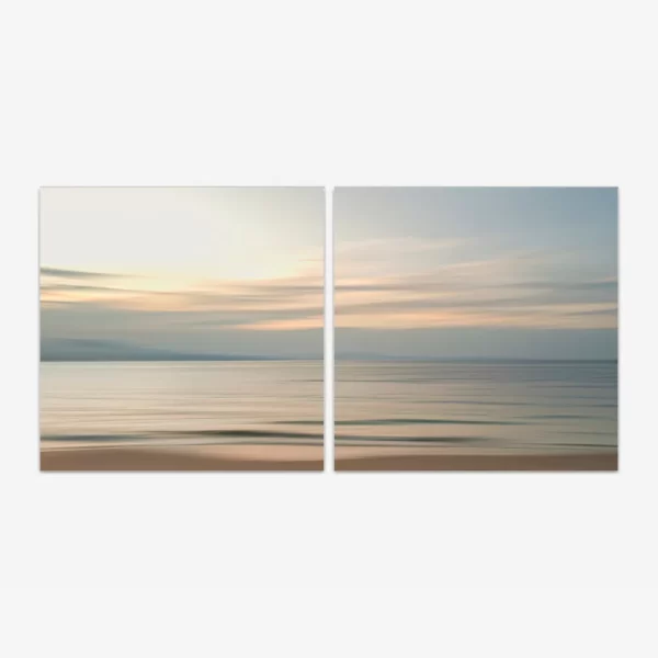 Quadro Abstrato Sunset At Sea Floripa por Ale Gazola kit duas telas - Imagem 2