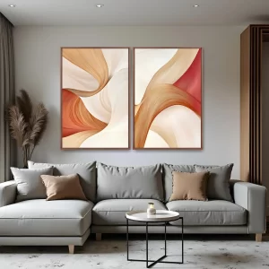 Quadro Winding Curves kit duas telas