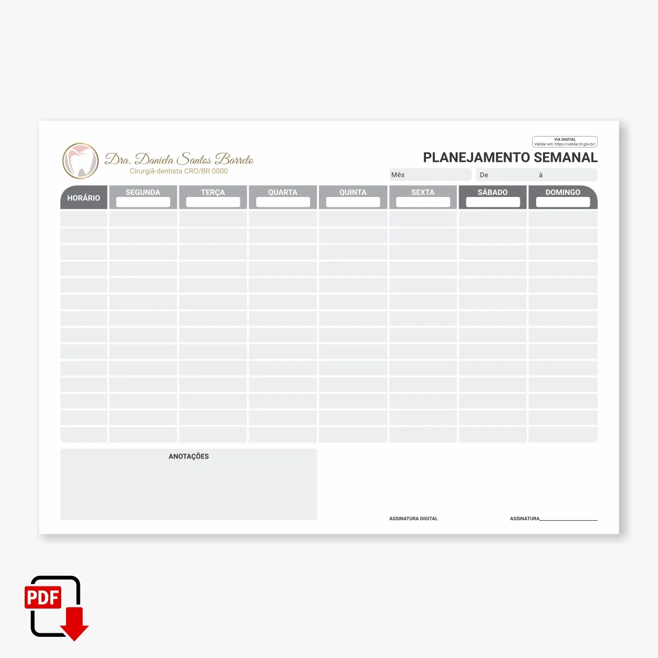 Planner Dentista Digital