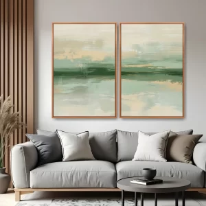 Quadro Charming Green kit duas telas