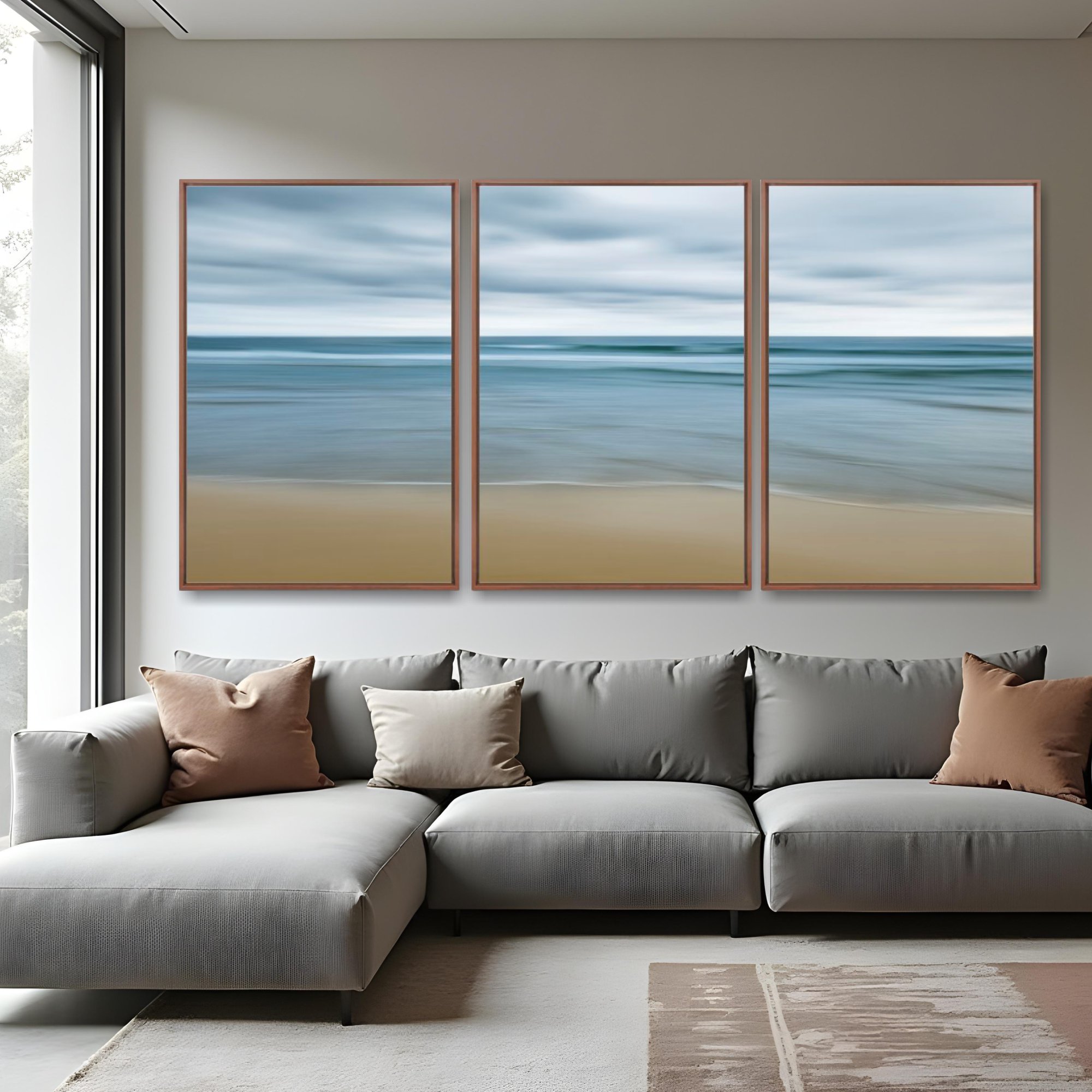 Quadro Floripa Abstrato 2 por Ale Gazola kit três telas