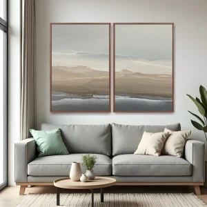 Quadro Peaceful Calm Abstract 2 kit duas telas