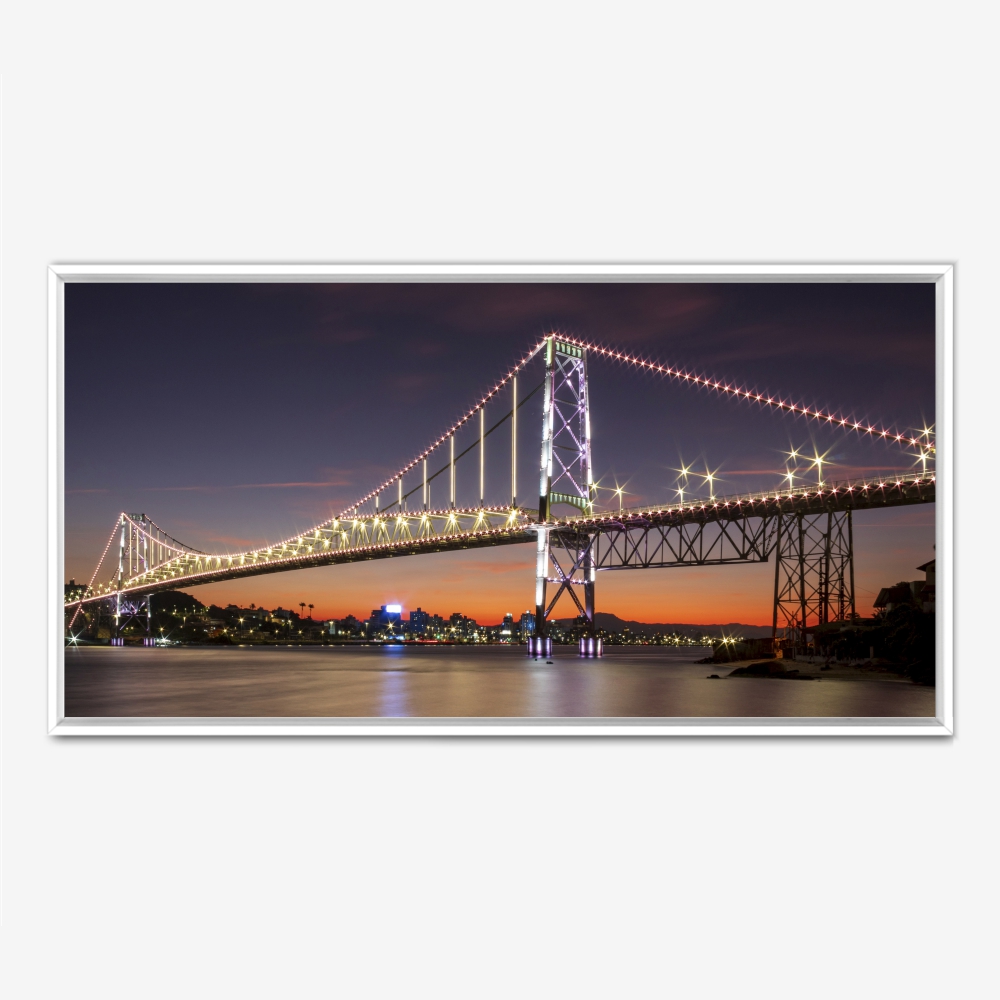Quadro Floripa Ponte Hercílio Luz Iluminada - Imagem 4