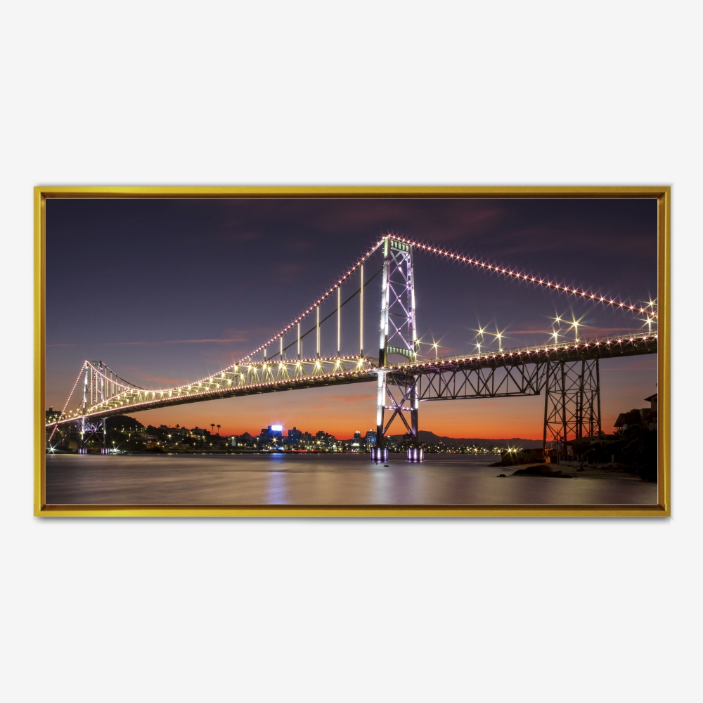 Quadro Floripa Ponte Hercílio Luz Iluminada - Imagem 7