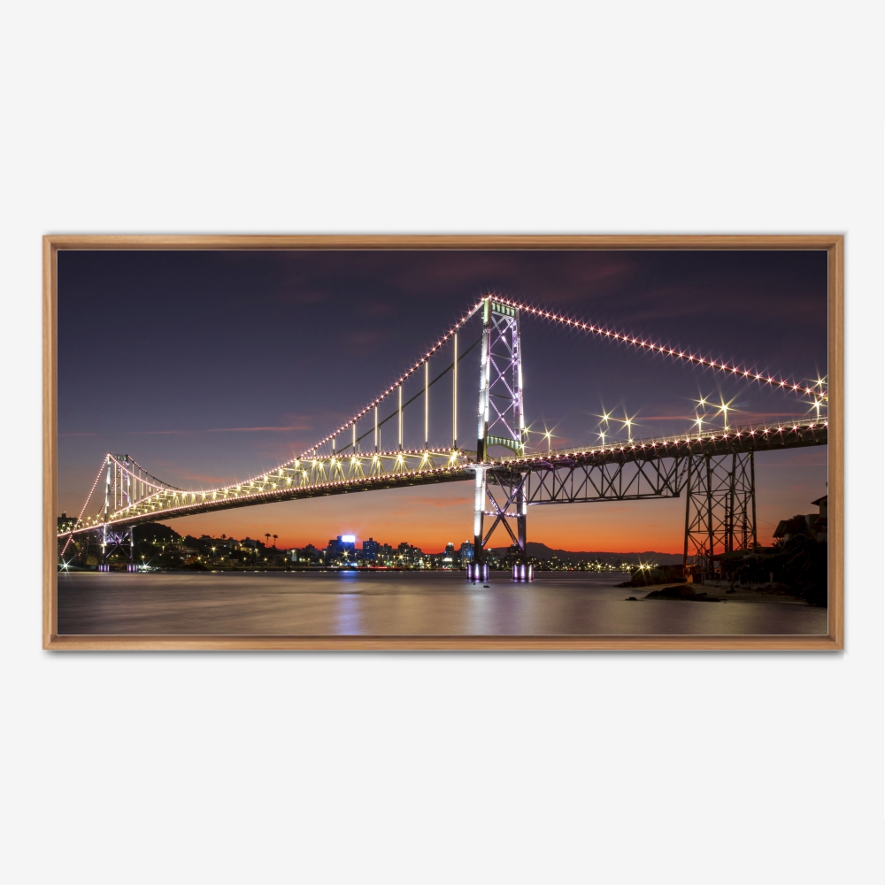 Quadro Floripa Ponte Hercílio Luz Iluminada - Imagem 6