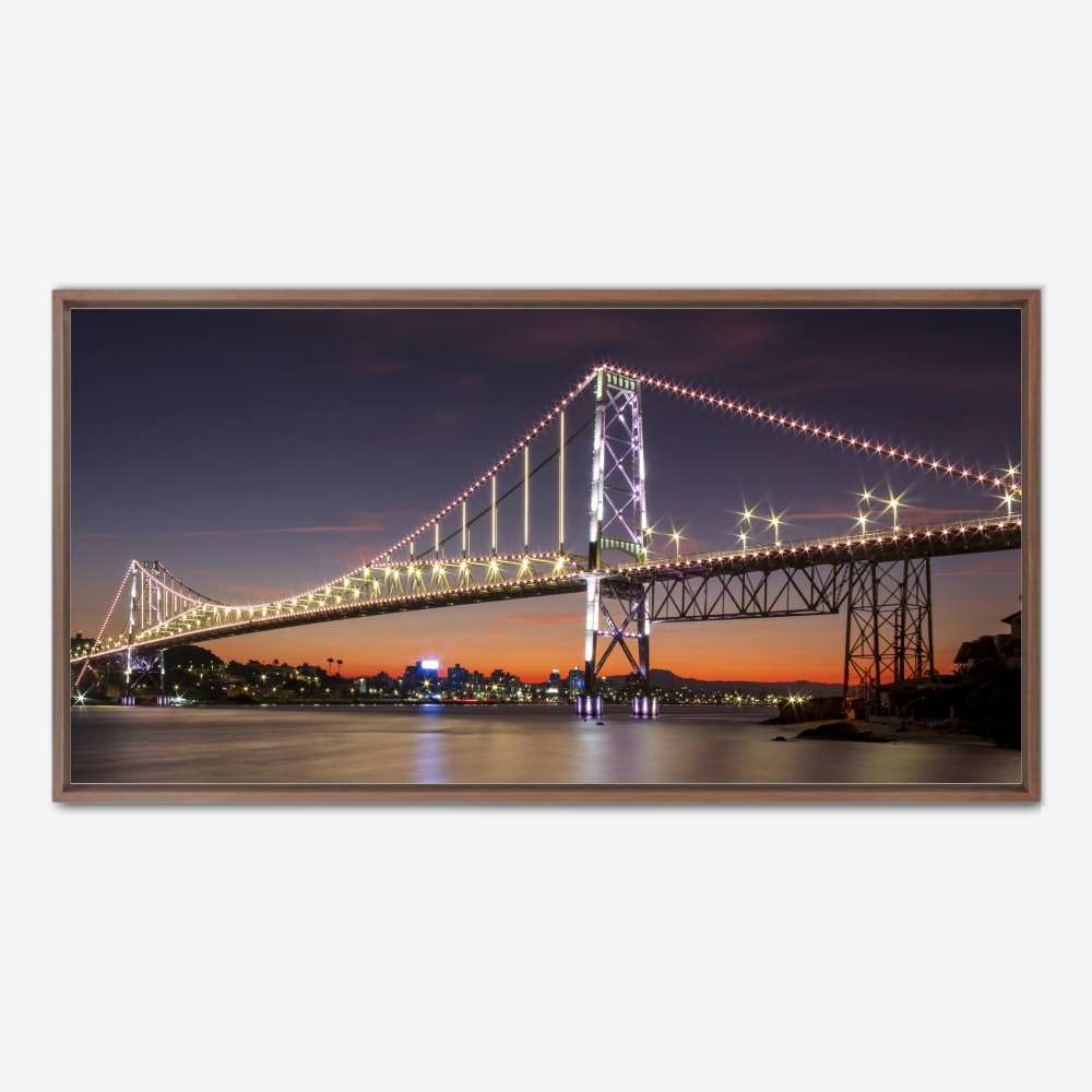 Quadro Floripa Ponte Hercílio Luz Iluminada - Imagem 5