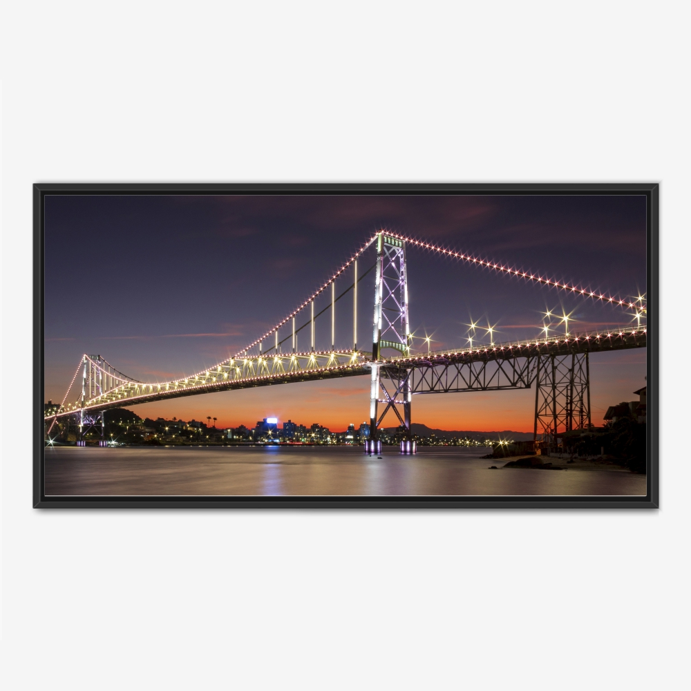 Quadro Floripa Ponte Hercílio Luz Iluminada - Imagem 3