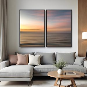 Quadro Abstrato Sea Wave Floripa por Ale Gazola kit duas telas