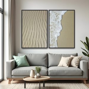 Quadro Areia e Praia Floripa por Ale Gazola kit duas telas