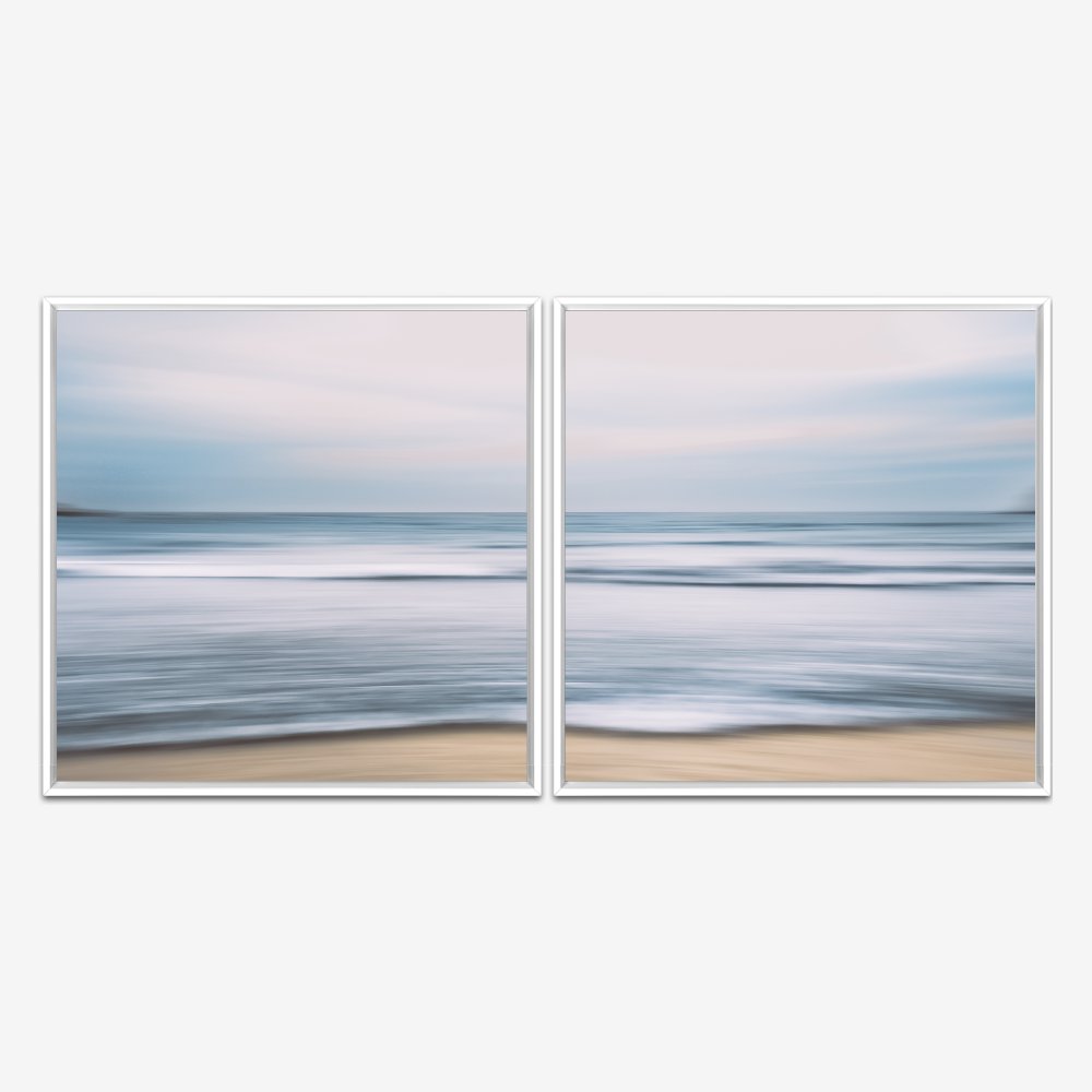 Quadro Mar Bombinhas Abstrato por Ale Gazola kit duas telas - Imagem 4