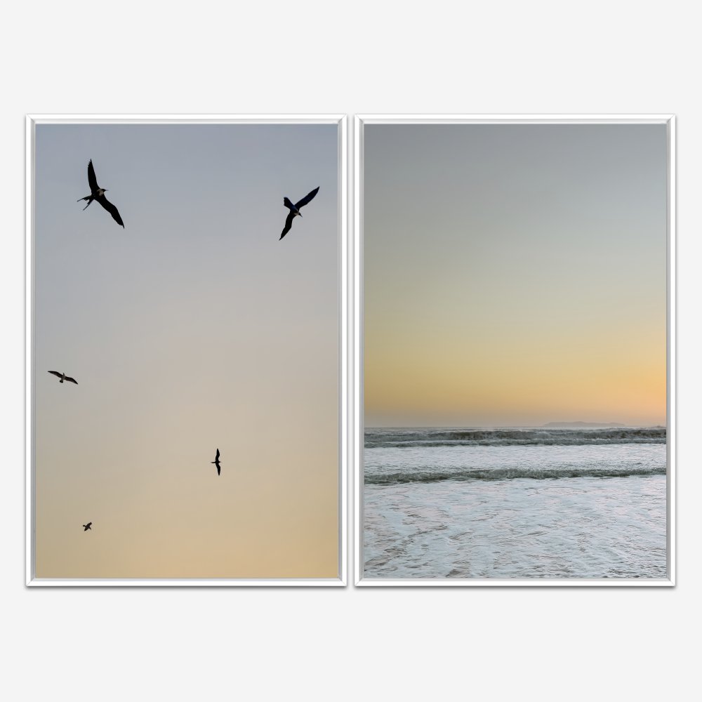Quadro Floripa Revoada no Mar por Ale Gazola kit duas telas - Imagem 4