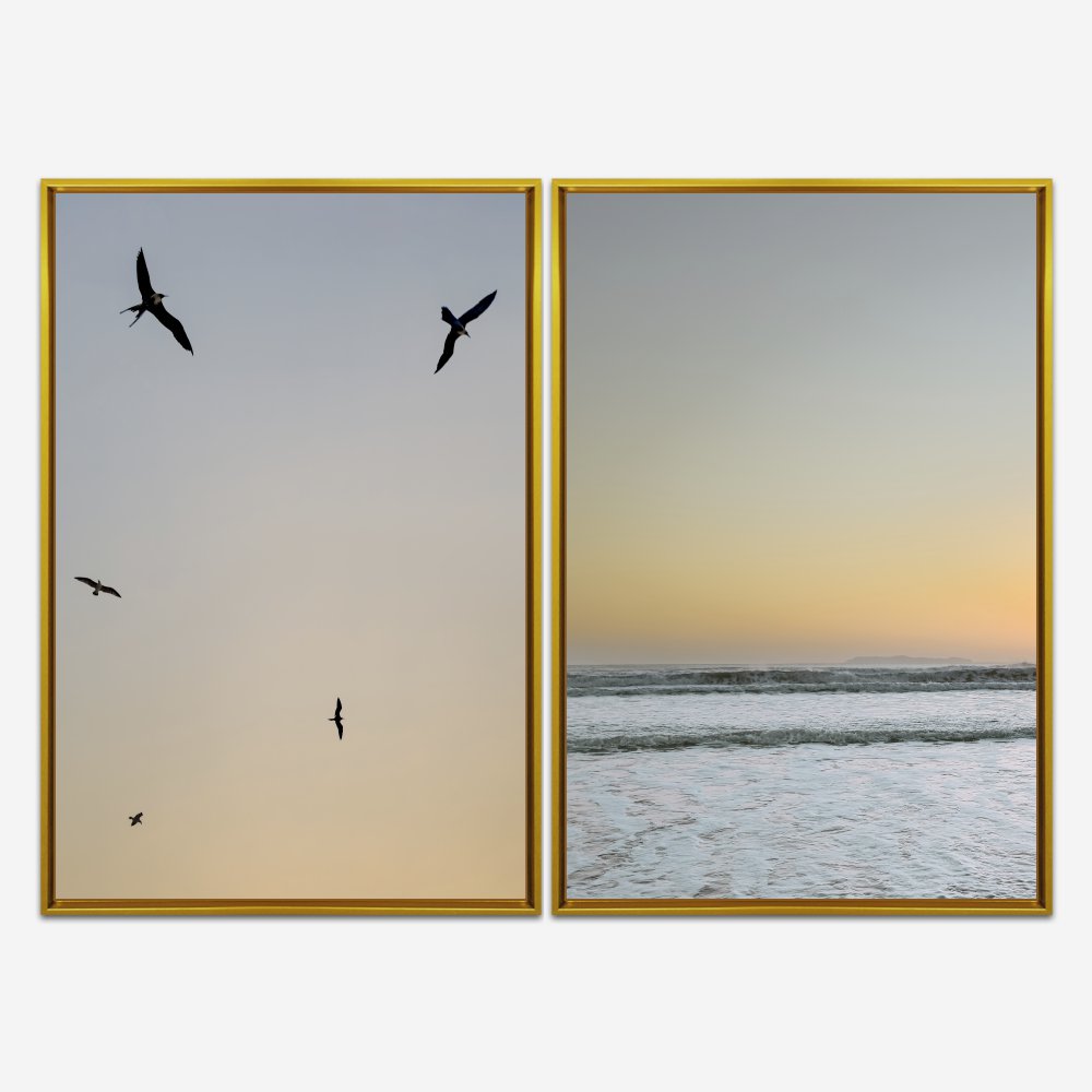 Quadro Floripa Revoada no Mar por Ale Gazola kit duas telas - Imagem 7