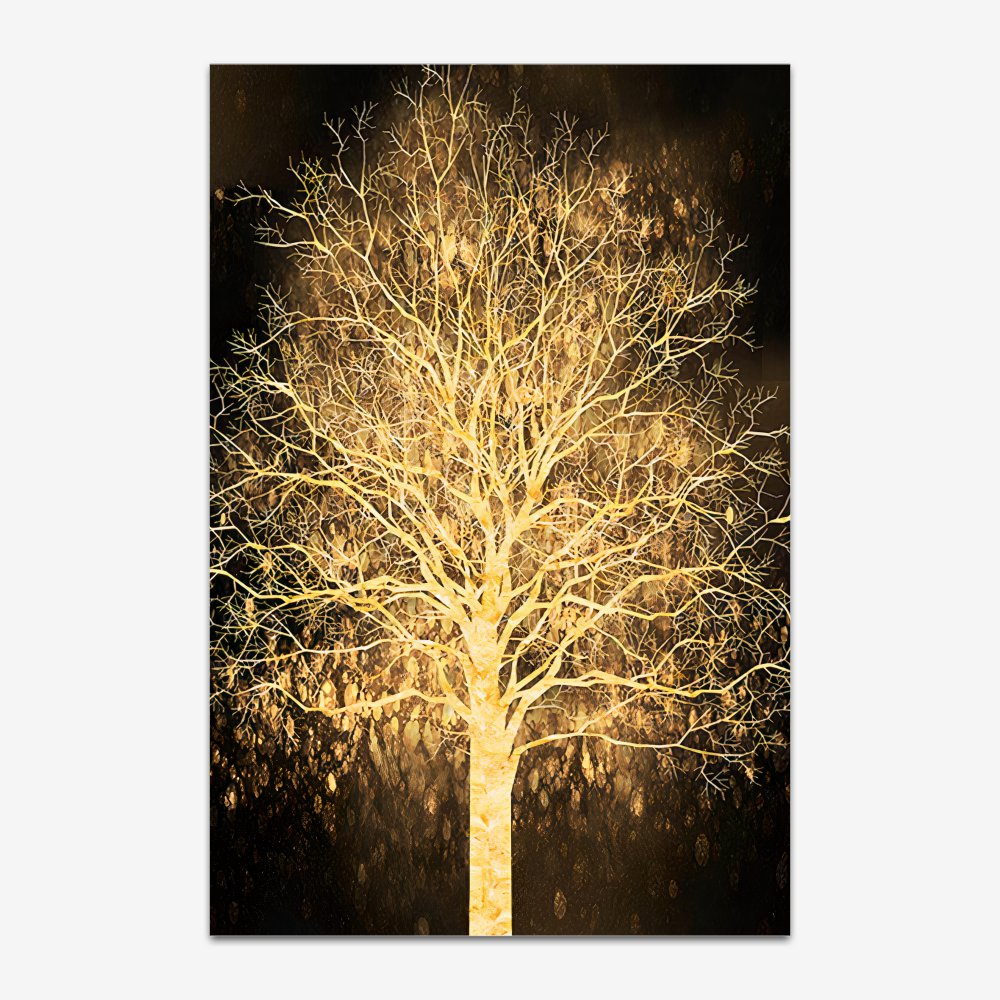 Quadro Árvore Majestosa Dourada - Imagem 2