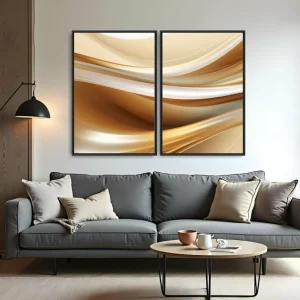 Quadro Waves Fashionable kit duas telas