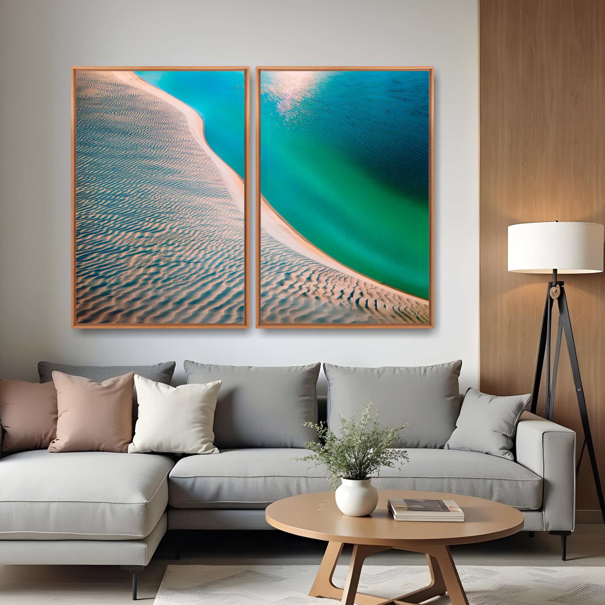 Quadro Piscinas Naturais 1 kit duas telas