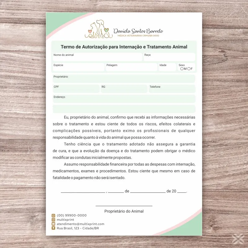 Termo Internação Veterinário 30146 - Imagem 2