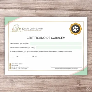 Certificado de Coragem Pet 30146