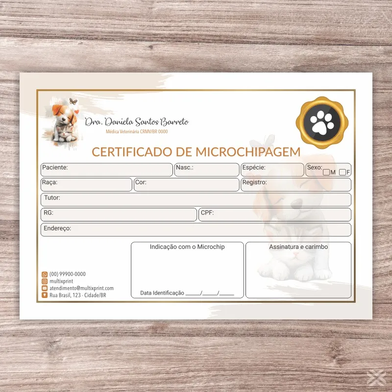 Certificado de Microchip Pet 30147