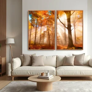 Quadro Floresta Luminosa kit duas telas