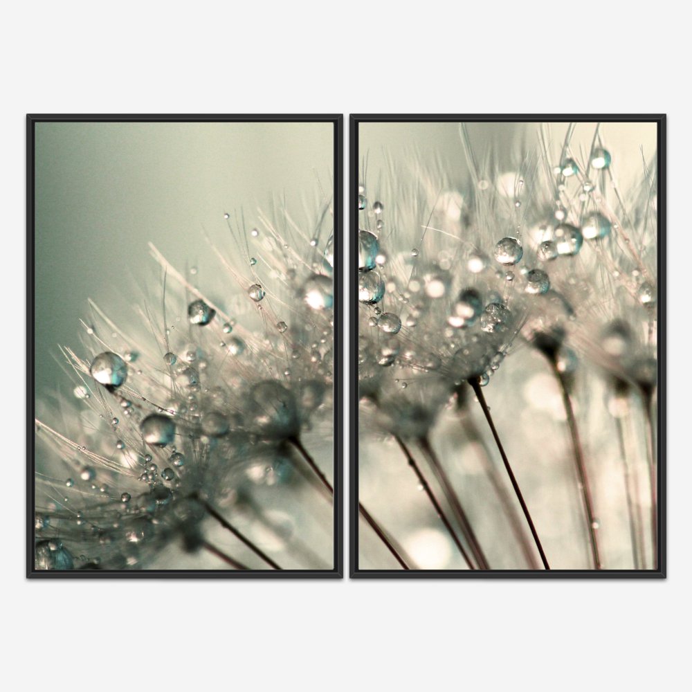 Quadro Dente de Leão Orvalho Verde kit duas telas - Imagem 7