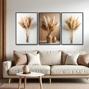 Quadro Capins Elegantes kit 3 telas