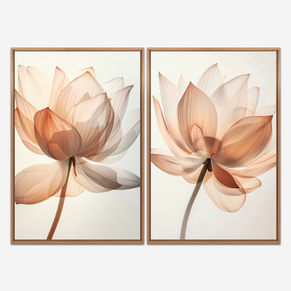 Quadro Translucent Flowers kit duas telas - Imagem 6