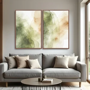 Quadro Aqua Green kit duas telas