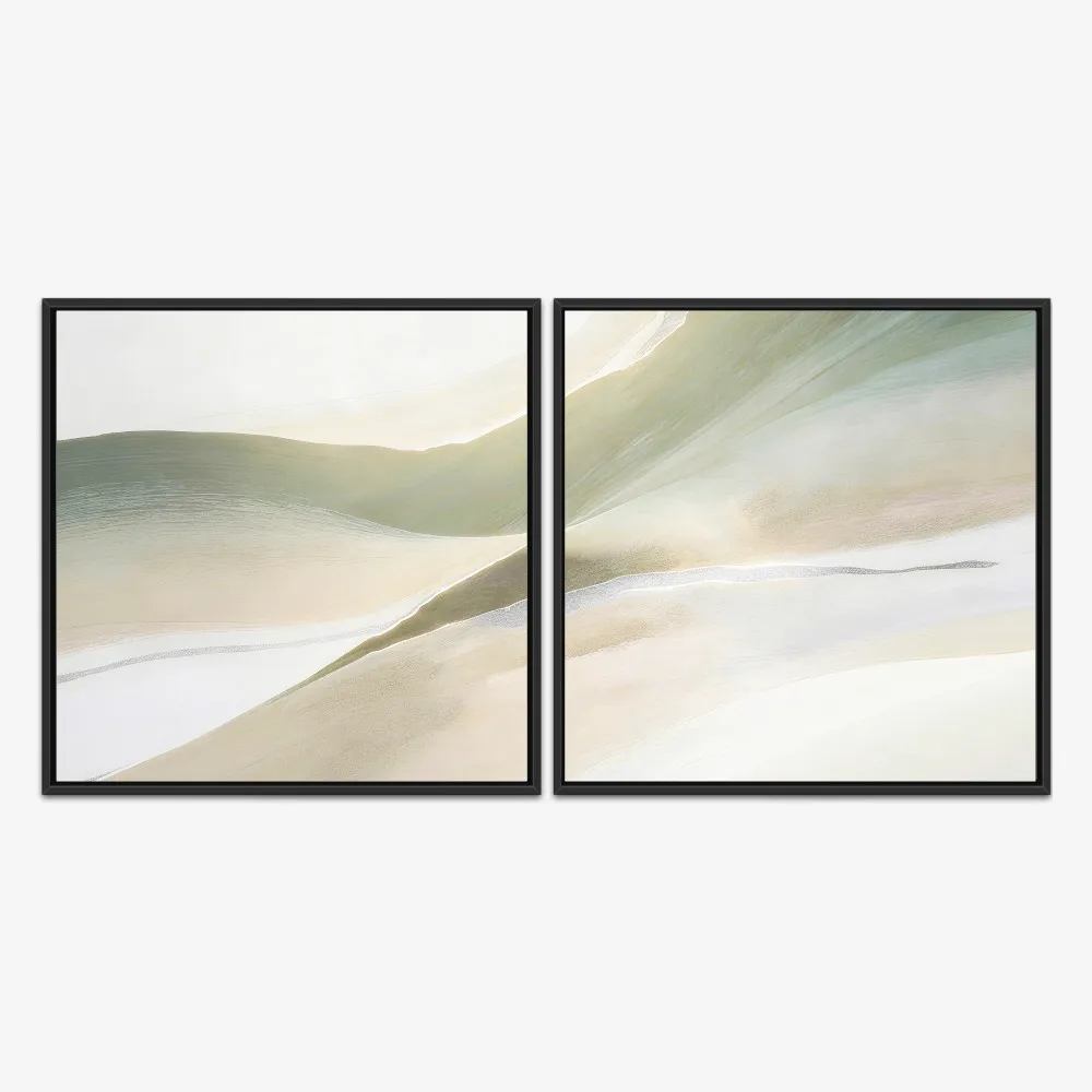 Quadro Fluid Green kit duas telas - Imagem 3