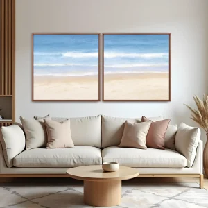 Quadro Beach in Paint kit duas telas