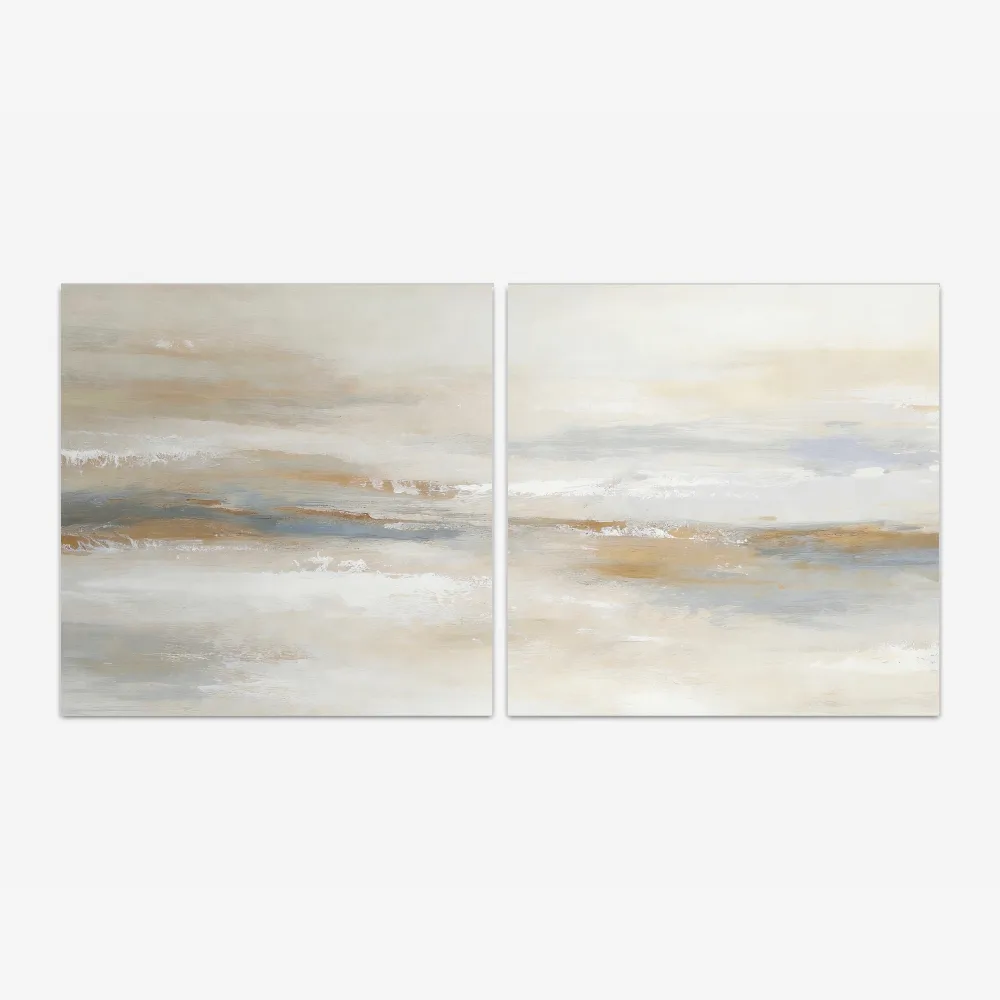 Quadro Calm Soft Abstract kit duas telas - Imagem 2