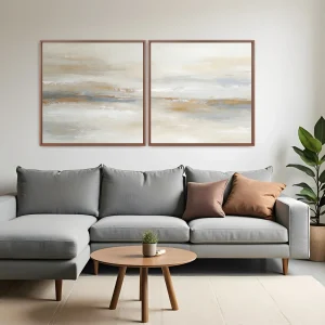 Quadro Calm Soft Abstract kit duas telas