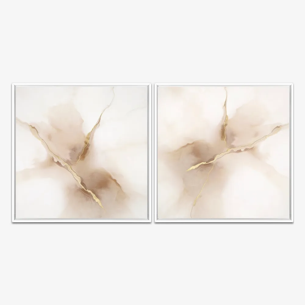 Quadro Elegan Beige kit duas telas - Imagem 4