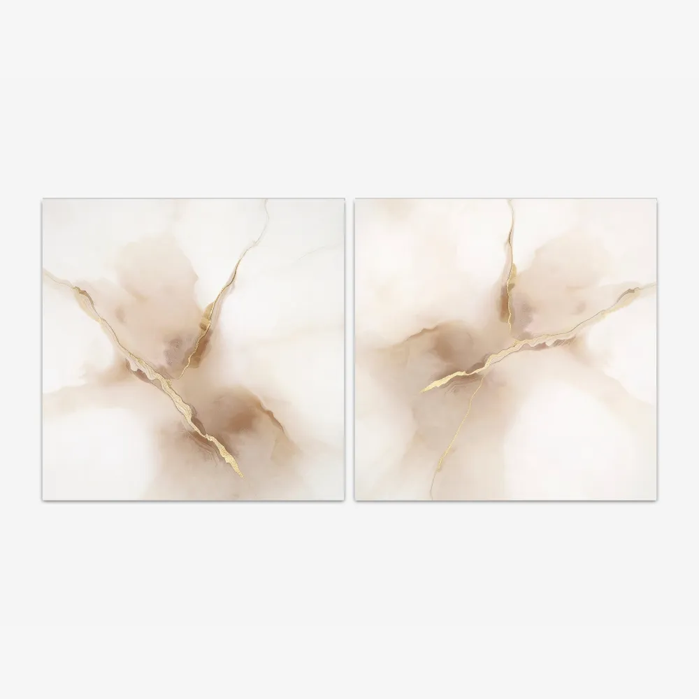 Quadro Elegan Beige kit duas telas - Imagem 2