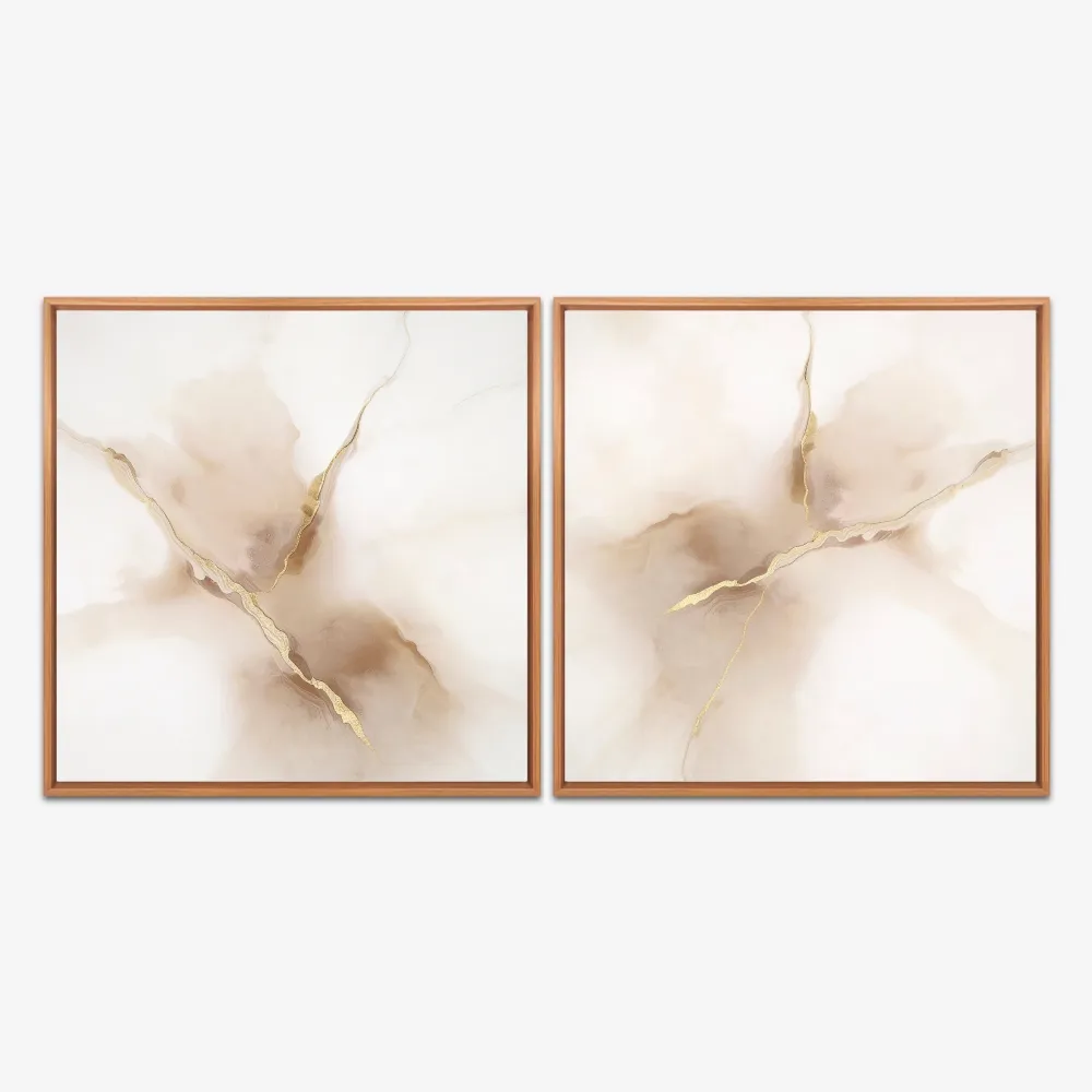 Quadro Elegan Beige kit duas telas - Imagem 6